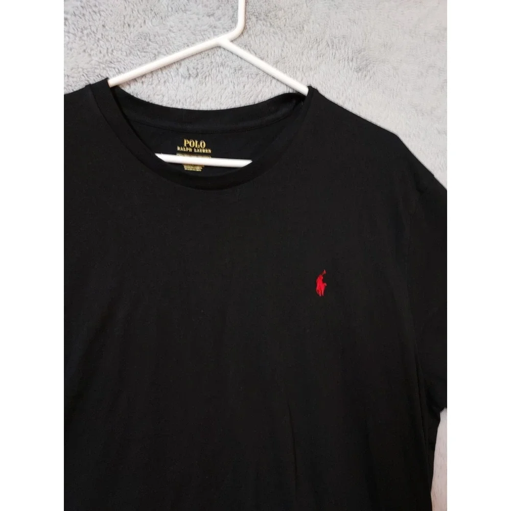 Polo Ralph Lauren Shirt Mens 2XB 2XL Big Black Short Sleeve Red Pony Preppy